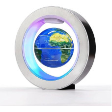 Flagest Magnetic Floating Globe - Floating O-shaped Globe with LED Lighting for Home Office Decoration - Birthday and Holiday Gift Idea (10cm)