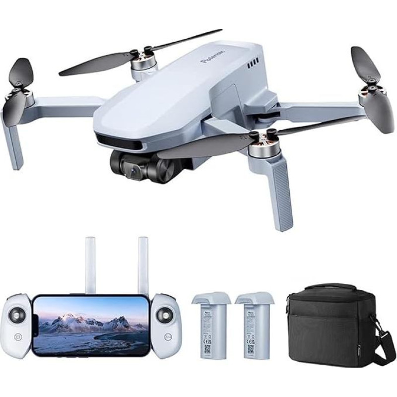 Potensic ATOM SE GPS dronas su 4K ledo kamera, 2 baterijos 62 min. Skrydžio laikas, iki 249 g, C0, 4KM FPV transliacija, bešepetėlinis variklis, maks. 16 m/s, Follow-Me / automatinis grįžimas, pradedantiesiems, suaugusiems