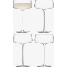 LSA International Metropolitan šampano taurė 300 ml, skaidri, 4 pakuotės, kurias galima plauti indaplovėje MW06 Clear