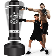 NZQXXJXZ Stovintis smūgis maišas suaugusiems, 175 cm sunkus smūgis maišas, vyrai stovintis smūgis maišas, pripučiamas kikbokso maišas, vaikai reakcijos mokymui, MMA, Muay, Thai, fitnesas, Taekwondo
