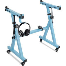 Klaviatūros stovas su ratukais Klaviatūros stovas Z formos reguliuojamas su stumdomu bėgiu, kurį lengva naudoti (Z-mėlynas)