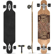 SKATRO Dropthrough Freeride Longboard riedlentė - įskaitant T-Tool