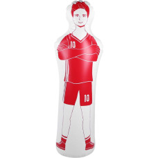 Futbolo treniruočių vartininkas Tumbler Dummy Pripučiamas futbolo treniruočių manekenas PVC 160 cm su vandens pagrindu driblingo sienai bokso smūgių maišui (raudona)
