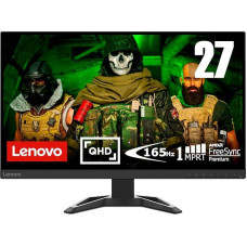 Lenovo G27q-30 | 27 colių WQHD žaidimų monitorius | 2560 x 1440 | 165 Hz | 350 nitų | 1 ms atsako laikas | HDMI | DisplayPort | AMD FreeSync | Reguliuojamas aukštis | Juoda