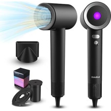 Plaukų džiovintuvas Plazminis plaukų džiovintuvas su eteriniu aliejumi, plaukų džiovintuvas su 160 000 aps/min greitu varikliu, kelioninis plaukų džiovintuvas su magnetiniu antgaliu, skirtas kelionėms, šeimai, salonui, greitai džiūstantis, lengvas ir tylu