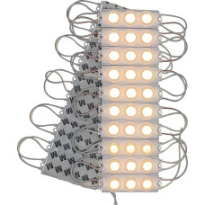 12 V šviesos diodų modulis kraštų apšvietimui - 20 vienetų 3 W / 240 lm šiltos baltos spalvos - IP67 vandeniui atsparūs SMD šviesos diodų įpurškimo moduliai, skirti reklamos technologijų foniniam apšvietimui