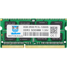 Motoeagle DDR3L-1600 SODIMM 8GB 2Rx8 PC3L 12800S 204-Pin RAM DDR3 12800 PC3 1600MHz 1.35V CL11 Laptop Notebook Memory