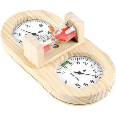 Temperatur Luftfeuchtigkeitsmesser mit 15 Minuten Sanduhr Raumthermometer Hygrometer Messgerät für Saunaraum Sauna Temperaturmesser