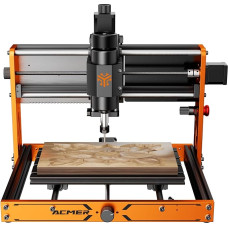ACMER Ascarva 3S CNC Milling Machine for Metal 2000 mm/min Cutter for Engraving with Emergency Stop Switch 500 W Working Range: 30 x 18 x 7.8 cm