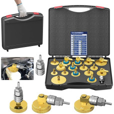 17 dalių automobilių stabdžių oro išleidimo adapterių rinkinys Stabdžių išleidimo įtaisas Automobilių stabdžių išleidimo adapteris su greita jungtimi Stabdžių skysčio išleidimas arba papildymas suderinamas