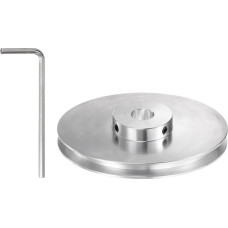 QUARKZMAN V tipo skriemulys, V formos diržo skriemulys, 12 mm skylė, 100 mm išorinis skersmuo, vienas griovelis, aliuminio lydinys, skirtas 6 mm PU apvaliam diržui, variklio velenui, grąžtas su įrenginiais