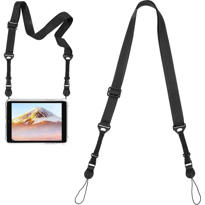 Binoklių dirželis nešiojimui Reguliuojamas universalus dirželis per petį Pad Tabletė Crossbody Nešiojamasis nešiojamasis bagažas Bag Black