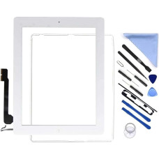 Jutiklinio ekrano skaitmeninio skydelio priekinis stiklas, skirtas i Pad 4 A1458 A1459 A1460 iPad4, įskaitant 