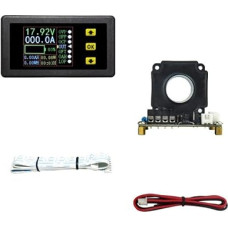 Hall Effect Coulomb Meter with Color LCD Display, Bi-Directional DC Capacitance Tester, Non-Hall Sensor Measurement, 90V 50A