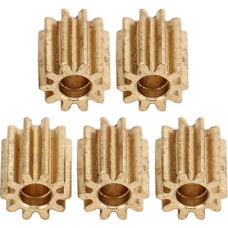 5pcs RC Car Brushed Motor Gear Brass 10T Motor Gear for Axial SCX24 1/24 RC Crawler Car