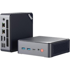 AWOW mini kompiuteris W-11 Pro Twin Lake-N N150 Quad Core 3.60GHz, 16GB DDR4 3200MHz 512GB M.2 PCIE3.0 SSD Mini stalinis kompiuteris, mikro kompiuteris Dvigubas ekranas HDMI DP 4K@60Hz Dvigubas RJ45 Gigabit Ethernet, AX101
