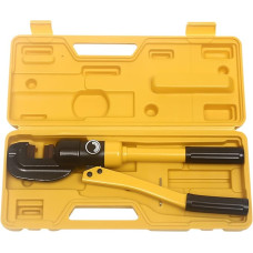 Hidraulinis armatūros pjaustytuvas 12 tonų hidraulinis armatūros pjaustytuvas 22 mm hidraulinis varžtų pjaustytuvas armatūrai pjauti, hidraulinis pjaustytuvas plieno pjaustytuvas varžtų pjaustytuvas su dėžute, geltonas