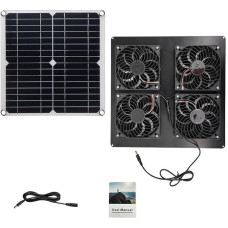 12 W Solarpanel-betriebener Ventilator, Solar-Abluftventilator, Solarpanel-Ventilator für Gewächshaus, Haustierzimmer, Wohnmobil usw