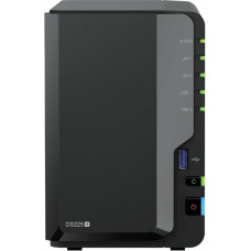 Synology DS225+ 16TB (Synology HAT3310-8T) 2-Bay Plus Series - Intel Celeron J4125 Quad-Core, 2GB Non-ECC DDR4 SODIMM, 1x2.5GbE and 1x1GbE RJ-45 LAN Port