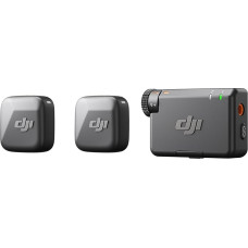 DJI Mic Mini (2 siųstuvai + 1 imtuvas), detalus garsas, belaidis Lavalier mikrofonas fotoaparatui / Android, 2 asmenų Vlogas, Komandos gamyba