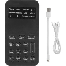 Balso keitiklis, 12 garso efektų, iš vyro į moterį, balso keitiklis, delninė garso kortelė, tinka mobiliesiems telefonams, kompiuteriams, nešiojamiesiems kompiuteriams