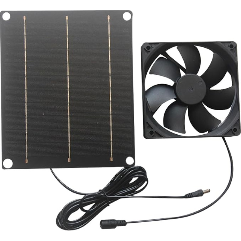Solarventilator für Hühnerstall | Solarventilator 30 W, leise, Wandmontage, für Zwinger, Geruchsbeseitigung und Luftzirkulation