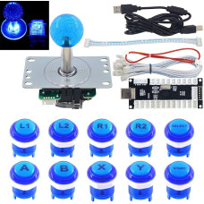 Arcade Game LED DIY Kit Mechanical Keyboard Switch Arcade LED Button LED Joystick Controller Zero Delay USB Encoder for PC MAME Retropie Jamma