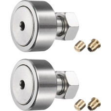 2 Stück Nockenfolgerschienenlager CF20/KRV52 x Nadellager mit 52 mm Rollendurchmesser, M20 Bolzentyp für Werkzeugmaschinenführungsschiene (Hexagon-Stecknuss)