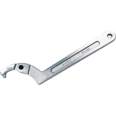 Reguliuojamas pusmėnulio kablys su apvaliomis ir kvadratinėmis galvutėmis, skirtas motociklų amortizatorių vandens skaitiklių veržlėms Chromo vanadžio plienas Sidabras 51-121 Apvali galvutė