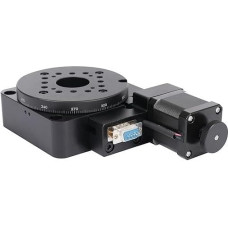 Elektrische Drehbühne, 100 mm motorisierte Rotationsplattform, 360° Schneckengetriebe-Drehtisch, 1/180 Reduzierungsverhältnis, 45 kg Tragkraft