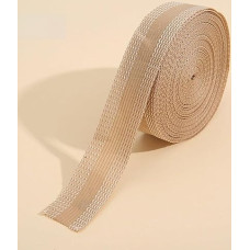 Lipnios kelnės, skirtos kraštams apkirpti, apsiūti - 200 cm x 2,5 cm, daugkartinio naudojimo drabužių taisymo pleistrai, tinkantys džinsams ir kelnėms, juodi (smėlio spalvos)