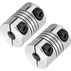 išteklių žemėlapis Flexible Wellenkupplung, 5 bis 5 mm, 20 mm Länge, 15 Durchmesser, Klemmwellenkupplung, Aluminiumlegierung, Gelenkverbinder, Schrittmotor-Kupplung für 3D-Drucker, CNC-Maschinen