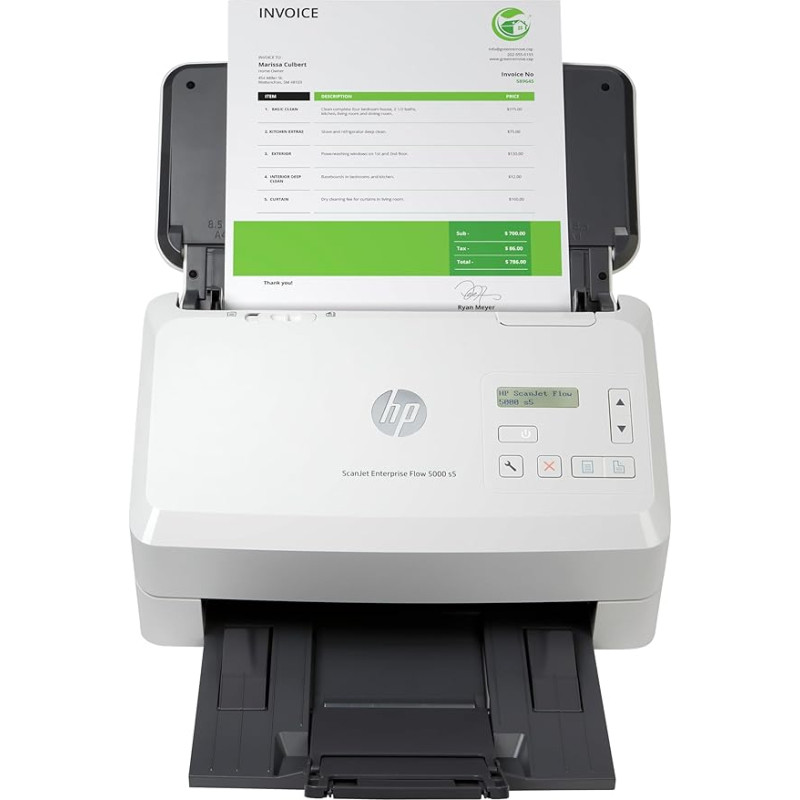 HP ScanJet Enterprise Flow 5000 s5 skeneris Vieno lapo padavimas 80 lapų ADF USB Iki 7500 puslapių per dieną