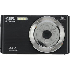 Digital Camera Vlogging Camera, 2.8 Inch Screen, 16X Digital Zoom Camera, 44MP Photo 4K HD Video Camera, Built-in Fill Light, USB Charging, 1200 mAh, for Vlogger, Home, Travel (Black)