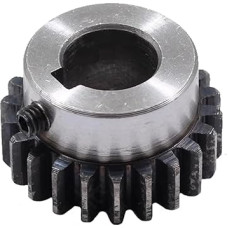 45# Stahl 2 Modul abgestuftes konvexes Zahnrad 20 21 22 23 24 25T Zahnmotor Metallritzel Stirnrad Keilnut Loch Getriebekomponente(2M20Thole12)
