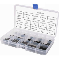 140-teiliges Rundkopf-Federschlüssel-Set, 3/4/5/6 mm, Karbonstahl, Parallelschlüssel für Rasenmäher-Riemenscheibe und Antriebswelle