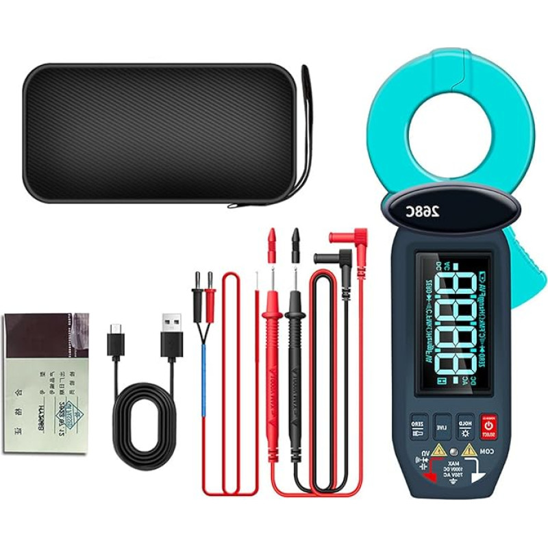 Sukamas ekranas, didelis spalvotas ekranas, optimaliai matomas esant bet kokiam apšvietimui, automatinis diapazono pasirinkimas, duomenų saugojimas, profesionalus nuotėkio srovės testeris