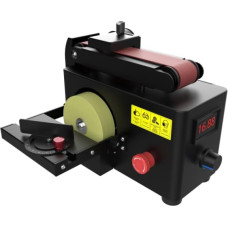 Daugiafunkcinis mini juostinis šlifuoklis su 3 colių šlifavimo disku, reguliuojamas 0-90° kampu, 8500 aps/min, 200 W, 9 šlifavimo juostos ir priedai, skirtas medienai, metalui, pasidaryk pats, dirbtuvėms, mini šlifuoklis