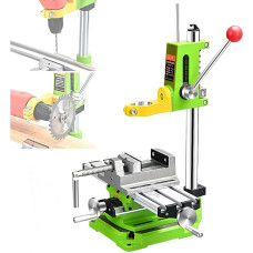 Bohrmaschinenständer mit Schraubstock, Multifunktions-Tischsäulenbohrerständer zum Klemmen von elektrischen Bohrmaschinen, idealus Hilfsbohren und Schneiden