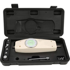 NK - 500 Analoges Dynamometer, Kraftmessgerät mit 500 N Kapazität, handgehaltener Push-Pull-Krafttester für den industriellen Einsatz, inklusive flacher Spitze, Kegelspitze, Haken