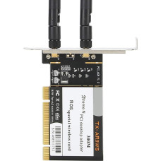 Socobeta tinklo kortelė PCI WiFi kortelė WiFi tinklo kortelė 300Mb/s AR9223 B/G/N Band PCI stalinio kompiuterio adapteris, suderinamas su 802.11b/g/n su 2 antenomis, #311