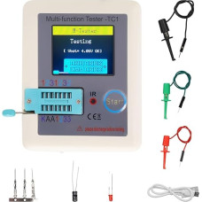 TFT LCR-TC1 Transistor Tester AYWHP LCR-TC1 Transistor Meter Resistors LCR Meter Capacitance Meter with 1.8 Inch Colour Display for Diode Triode Capacitor Resistance Transistor ESR NPN PNP