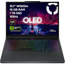 Lenovo Legion 5 Gaming AI Laptop | 15,1 colių WQXGA 165 Hz OLED ekranas | NVIDIA GeForce RTX 5060 | AMD Ryzen AI 7 350 | 16GB RAM | 1TB SSD | Win11 | QWERTZ | Eclipse Black | 3 mėnesių GamePass