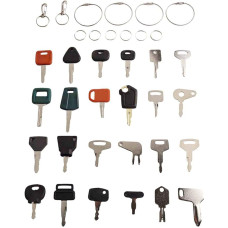36-teiliges Schwergeräte-Zündschlüssel-Set für Baumaschinen, kompatibel mit CAT, für JCB, für Kubota, für BOBCAT, für Takeuchi, JLG, Hyster und andere
