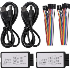 Energetic 2 Sets USB Logic Analyzer 24MHz 8-Channel 24M/Seconds Logic Analyzer Debugger for ARM FPGA Logic Analyzer Logic 24M 8CH