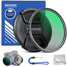 NEEWER 55 mm CPL filtras su objektyvo dangteliu, daugialypis, nanodangos žiedinis poliarizacinis filtras su optiniu HD stiklu, skirtas fotoaparato objektyvams, poliarizacinis filtras mažina atspindžių atspindžius