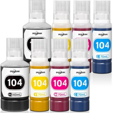 Ink 104 Multipack 2 Sets Compatible with Epson 104 Ink ET-2820 ET-4800 ET-2870 ET-2810 ET-2862 ET-2826 ET-2856 ET-4810 ET-2811 ET-2812 ET-2812 ET-2811 4 ET-2 4815 Printers (2 Black, 2 Cyan, 2 Magenta