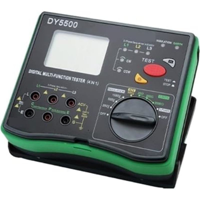 Widerstandsmessgerät, 4-in-1 Digital-Multifunktions-Tester: Izoliacijos ir erdungswiderstandsmessung, Wechselspannungs-Phasenfolgeprüfung, hohe Genauigkeit, tragbar