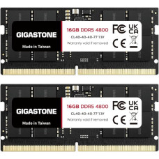 【DDR5 RAM】GIGASTONE 32GB rinkinys (2x16GB) DDR5 4800MHz PC5-38400 CL 40-40-40-77 1.1V SODIMM 262Pin Non-ECC Unbuffered Nešiojamųjų kompiuterių didelio našumo atminties atnaujinimas