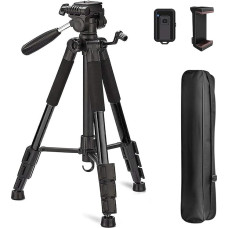 74 colių trikojis fotoaparatui ir telefonui Fotoaparato trikojis stovas su greito atleidimo plokštele, suderinamas su 